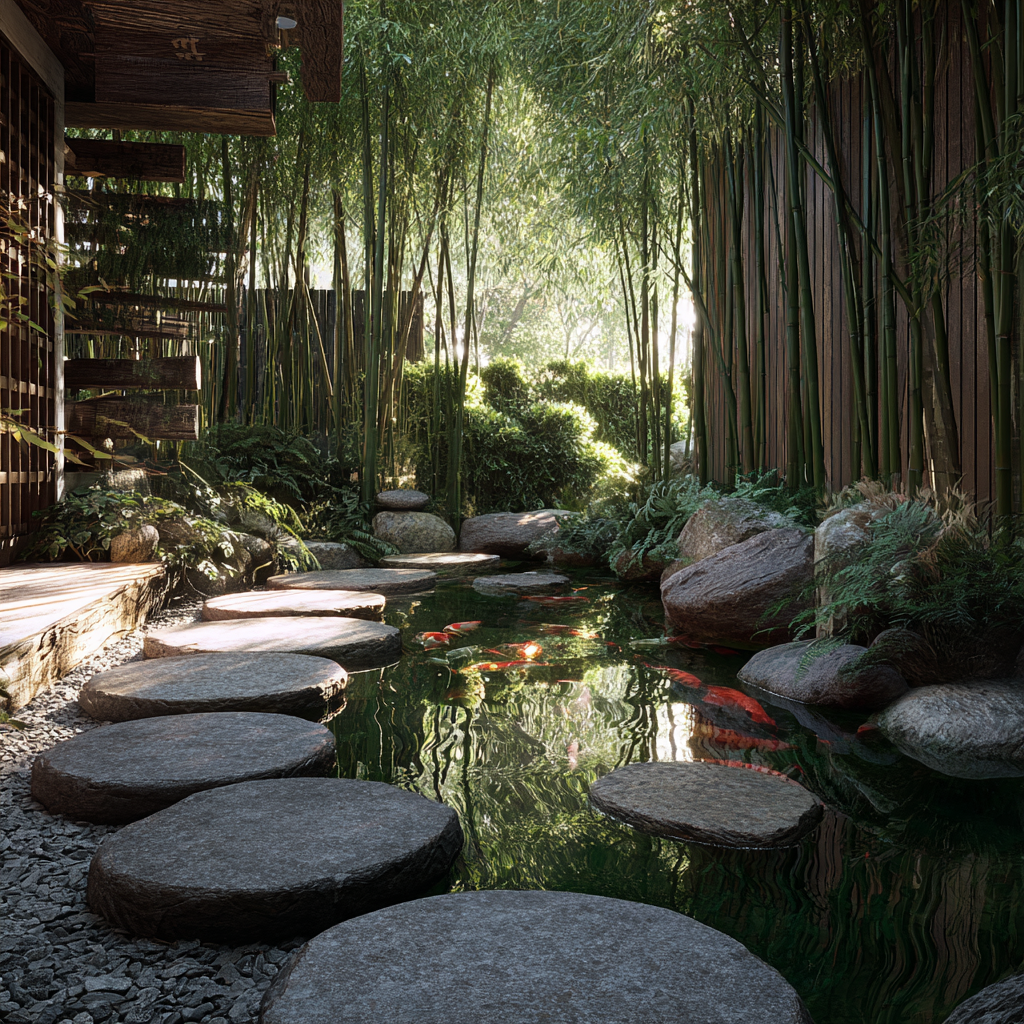 Peaceful meditation garden