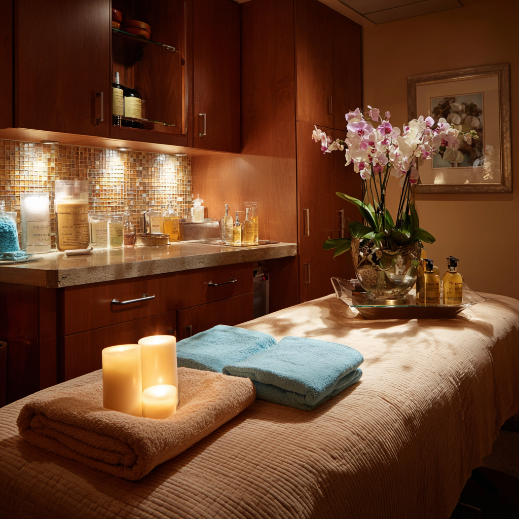 Luxury spa treatment room